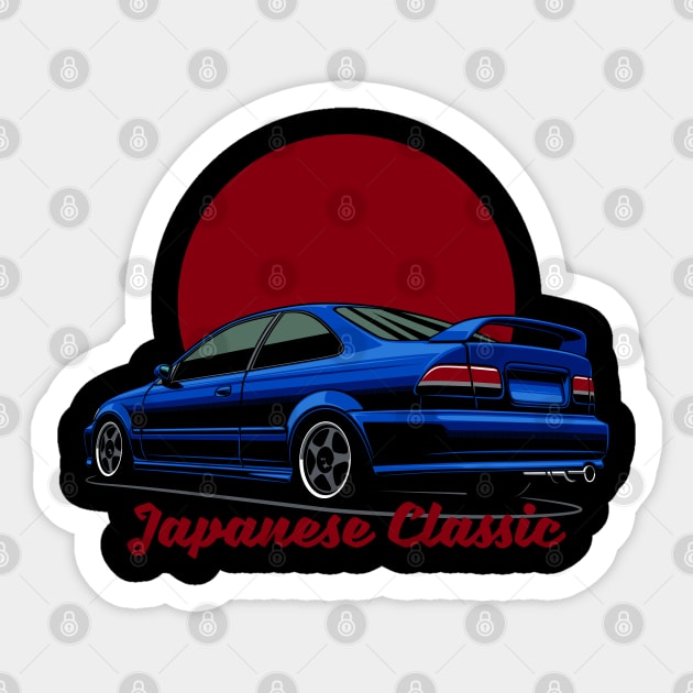 Civic 6 gen coupe Sticker by Markaryan